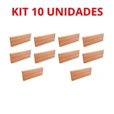 KIT 5 10 unidades base retangulo artesanato madeira pinus 7x13cm