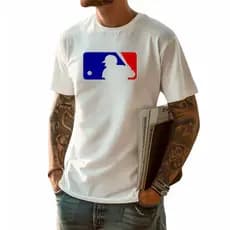 Camiseta Masculina  Liga Baseball Algodão