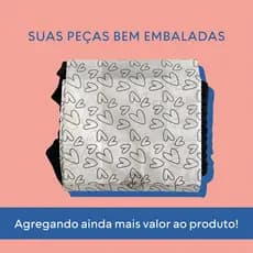 Papel De Seda Premium Estampa Coração Kit com 50 Folhas Delicada e Sofisticadas Para Lojas Roupas Ateliê Artesanato