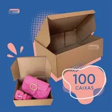 Caixa de Papelão 100 Unidades 20x16x7cm Envios E-Commerce Atacado Kraft Resistente Lojas Correio Delivery