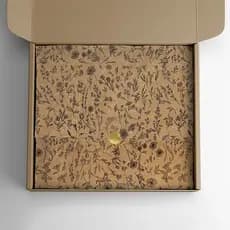 Papel de Seda Kraft Premium Estampa Floral 50 Folhas 35x50cm Para Embalagens Roupas Presente Lojas Artesanato