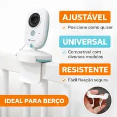 Suporte para Câmera Babá Eletrônica Ajustável Flexível para Berço