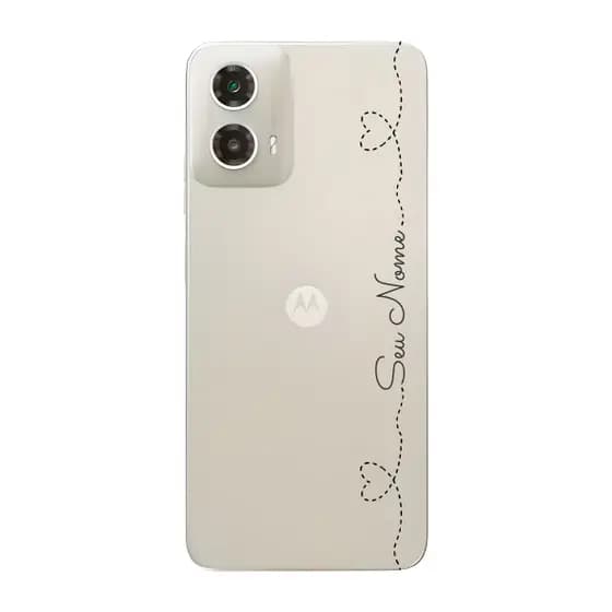 Capinha para Moto G34 Anti Impacto Personalizada - Nome na lateral e fundo transparente