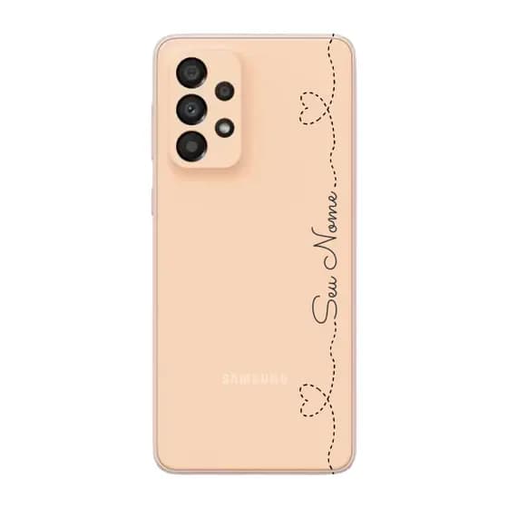 Capinha para Samsung A33 Anti Impacto Personalizada - Nome na lateral e fundo transparente