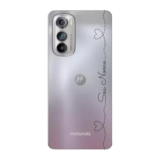 Capinha para Moto Edge 30 Anti Impacto Personalizada - Nome na lateral e fundo transparente