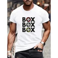Camiseta Masculina Box Box Box F1 100% Algodao Premium