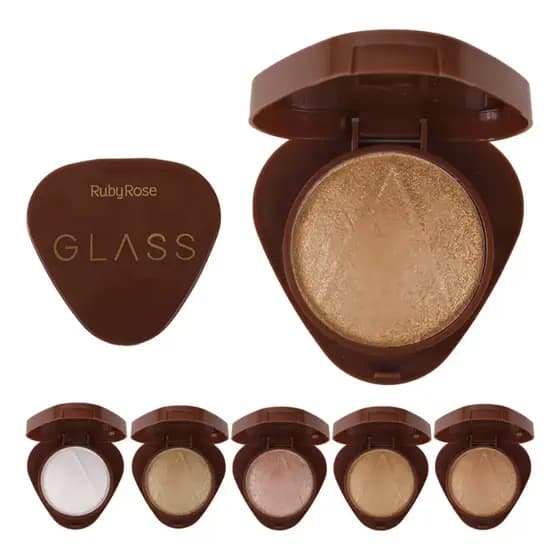 Iluminador Compacto Acetinado Baked GLASS BY RUBY ROSE