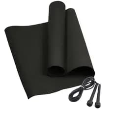 Kit Treino - Tapete De Eva Academia/pilates/yoga 120x50cm + Corda Pvc