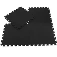 Kit 6 Placas De Tatame Eva 1x1 Mt 20mm - Preto100x100x2cm