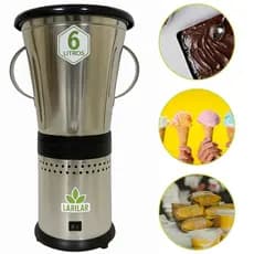 Liquidificador Industrial 6 Litros Inox Baixa Rotação Massas Açaí Temperos Bolos Ingredientes Densos e Pesados