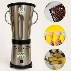 Liquidificador Industrial 8 Litros Inox Baixa Rotação Massas Açaí Temperos Bolos Ingredientes Densos e Pesados