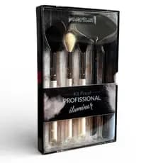 Kit Pincel Macrilan p/Maquiagen Profissional 5 Peças WB900 Iluminar
