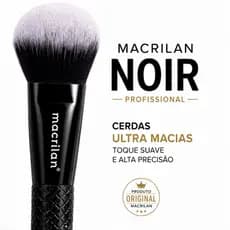 Pincel De Maquiagem Profissional Macrilan Noir Base Blush Pó Sombra Cerdas Macias
