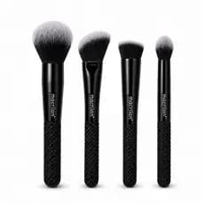 Kit Pincéis Maquiagem Profissional Macrilan Noir Face Completa 4 Pincéis Premium
