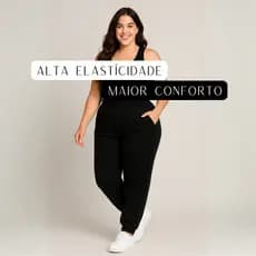 Calça Moletom Flanelada Grossa com Bolso e Zero Transparência Quentinha Para O Frio Estilosa Pratica Preta Marrom