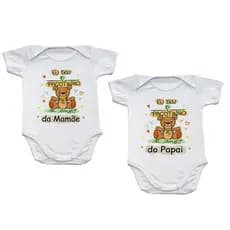 Kit 2 Body Bebê Personalizado Sou Do Papai Sou Da Mamãe