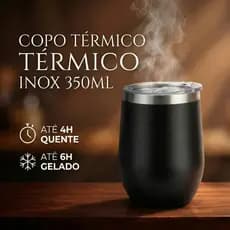 Copo Cuia Térmico 350ml Com Tampa Anti Vazamento Varias Cores Liso
