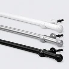 Kit Varão Suporte para Cortina 1metro / 19mm Aço Completo