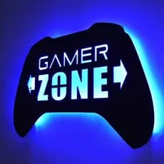 Quadro de Led Painel Luminoso Gamer Zone Quadro 60x40cm