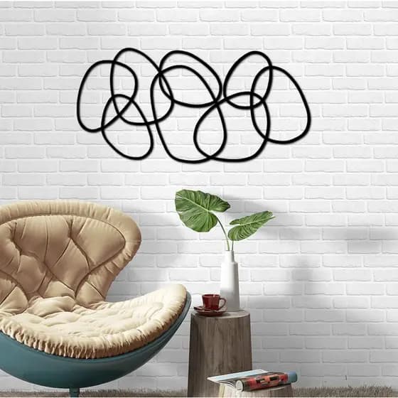 Quadro decorativo Mdf 6mm arte abstrata formas irregulares