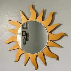 Espelho Raios de sol quadro decorativo com espelho de vidro decoração casa