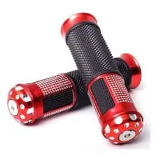 Manopla Luvinha Moto Esportiva Alumínio Borracha Antiderrapante Universal Preta Croma Azul Doura Vrm