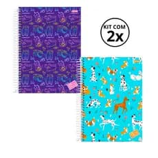 Kit 02 Cadernos Universitário 15 Matérias 240 Folhas Stella - Jandaia