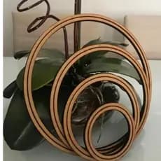 kit 10 pçs Bastidor 10 cm completo MDF cru para emoldurar seu bordado bonito