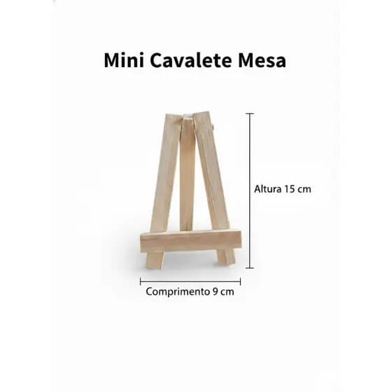 KIT 10 Mini Cavalete De 15 cm Centro de Mesa/ Suporte Foto/Cartão/Casamento /Festa