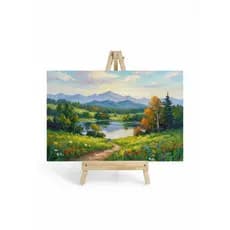 Cavalete para Pintura de Tela/ Quadro em Madeira Pinus 50 cm Mesa