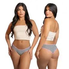 Kit 10 calcinhas tanga conforto básica feminina