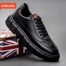 Tenis Masculino Elegante Sola Alta Estiloso Moderno Passeio Trabalho Palmilha Conforto