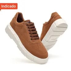 Tenis Oversized Sola Alta Sneaker Masculino Casual Camurça Estilo 2024 Inverno