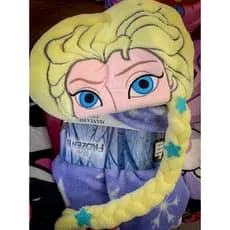 Manta Capuz Elsa 1.3m Manta Cobertor Infantil Quentinho com Capuz Personagens Disney