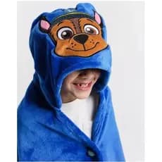Manta Com Capuz Infantil Chase Patrulha Canina 1.3m x 1cm