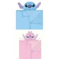 Manta Capuz Infantil Stitchs Quentinha 1m x 1,3m