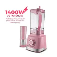 Liquidificador Rosa Britânia 1400W 3L 12 Velocidades BLQ1300RS