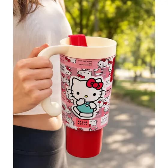 Copo Tumbler Com Alça Hello Kitty Grande
