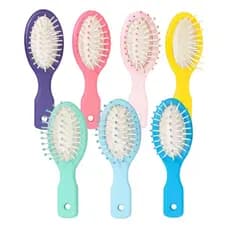 Mini Escova de  Cabelo Rosa  Escovinha de Bolsa Viagem Portátil