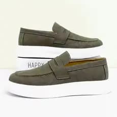 Sapato Oxford Masculino Sola Alta Confortavel Loafer Mocassim Broge Premium Costurado