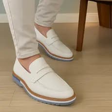 Mocassim Slip On Masculino Plataforma Alta Conforto Sport Casual