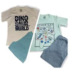 PIJAMA INFANTIL CURTO PIJAMAS MASCULINO  VERÃO BLUSA E SHORT PIJAMAS INFANTIL MASCULINO CONJUNTO PARA MENINOS