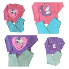 PIJAMA INFANTIL MENIANAS PIJAMAS INFANTIL LONGO PARA MENINAS CONFORTAVEL PIJAMA FEMININO 100% ALGODÃO