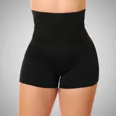 Short Importado Segura Barriga Cinta Modeladora Cintura Alta Redutora Alta Compressão Bermuda Up-Line Microfibra 338