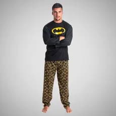 Pijama Masculino Estampa Batman Super Herói Confortável Linha Noite Conjunto Dormir Frio 326