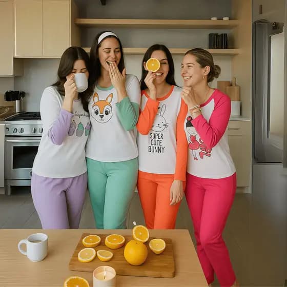 Kit 2 ou 4 Pijama Longo Estampado Confortável Noites Frias Inverno Conjunto
