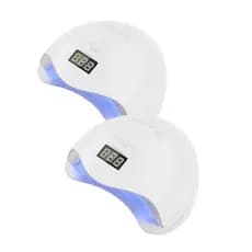 2x Cabine de LED UV Sun 5 Digital 48w Unha Gel Acrigel Secagem Rápida Branca