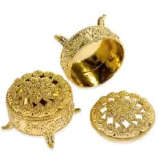 kit 12/24/36 Lembrancinha Dourada Prata Mini Porta jóias Caixinha para Festa Decoração de mesa casamento Pequeno redondo