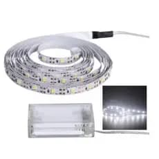Fita De Led Fio Led De Pilha Auto Colante 2,2m 120 LEDs Cordão Mangueira iluminação decoração - 3 Cores / envio imediato