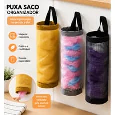 Puxa saco de compras/Dispenser/Bolsa Organizadora De Plástico Armazenamento De Sacolas de Cozinha